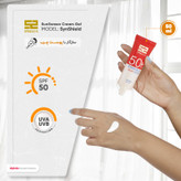 ژل کرم ضدآفتاب ساین اسکین بدون رنگ SPF50 مدل SynShield، مناسب پوستهای چرب، حجم 50 میلیلیتر