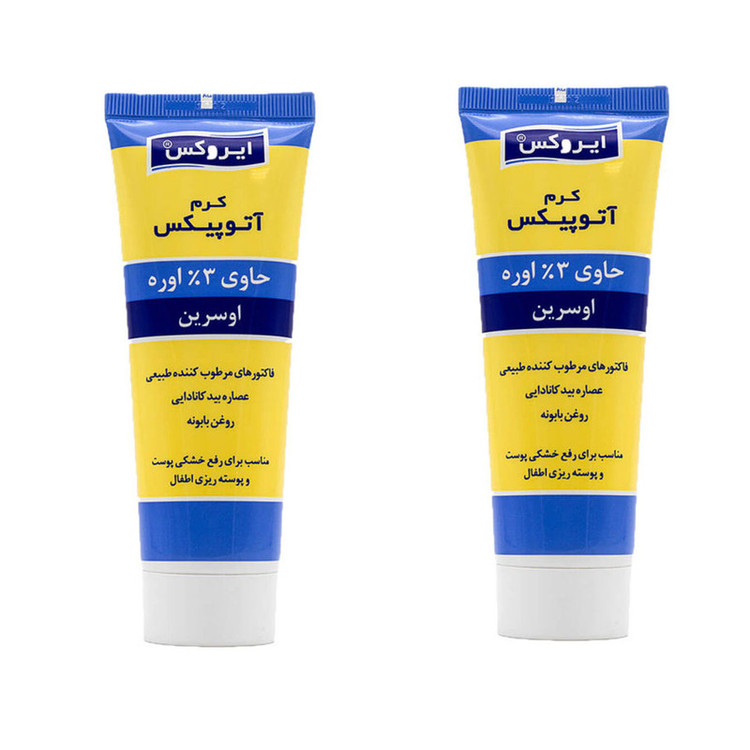 کرم نرم کننده کودک ایروکس مدل آتوپیکس حجم 75 میلی لیتر بسته دو عددی