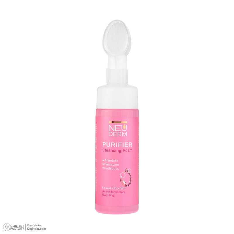 فوم شستشوی صورت نئودرم مدل Purifier مناسب برای پوست خشک و نرمال حجم 150 میلیلیتر