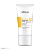 فلوئید ضدآفتاب بیرنگ ویتالیر SPF50 مدل Vitamin C مناسب انواع پوست، حجم 50 میلیلیتر