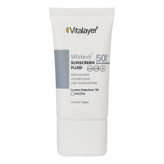 فلوئید ضدآفتاب بیرنگ ویتالیر SPF50 مدل Whitevit مناسب انواع پوست، حجم 50 میلیلیتر
