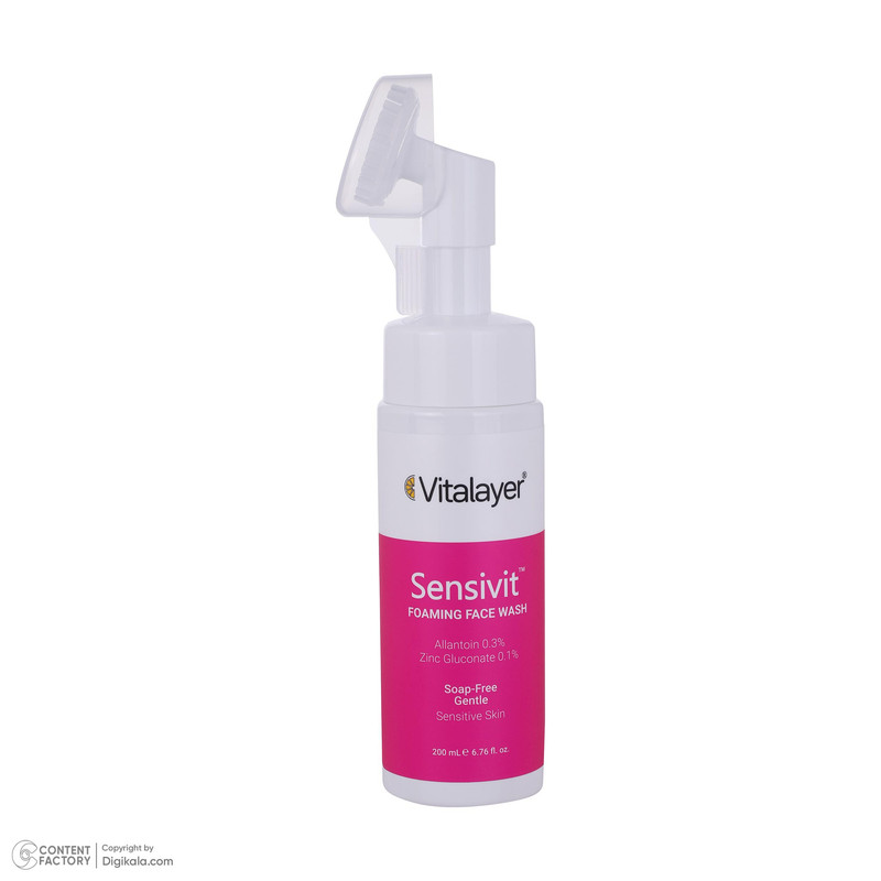 فوم شستوشوی صورت ویتالیر مدل Sensivit مناسب برای پوست حساس حجم 200 میلیلیتر
