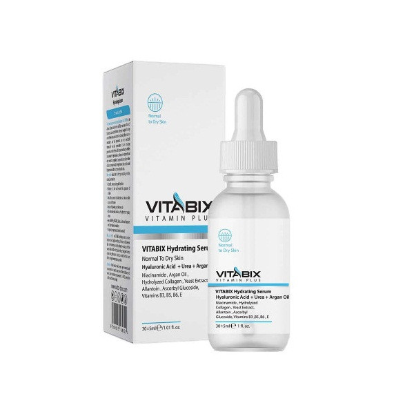 سرم آبرسان پوست ویتابیکس مدل vitamin plus مناسب برای انواع پوست حجم 30 میلی‌لیتر