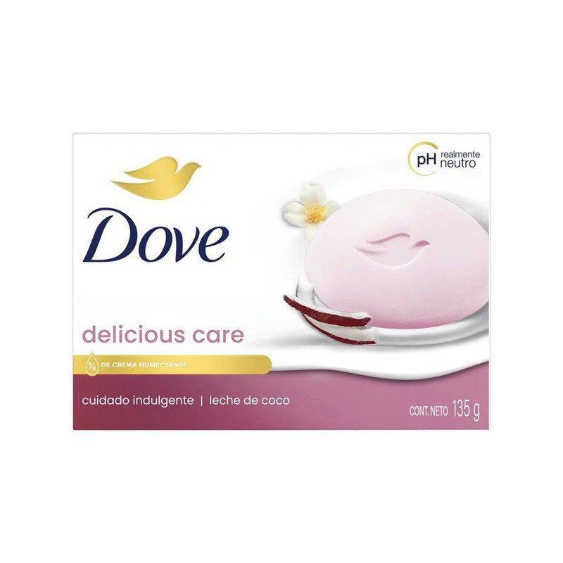 صابون شستشو مرطوب‌کننده صورت و بدن داو مدل delicious care مناسب برای انواع پوست وزن 135 گرم