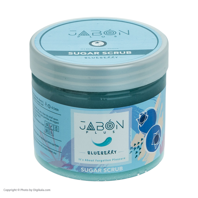 اسکراب شکری لایه بردار پوست ژبن پلاس مدل Blueberry وزن 450 گرم