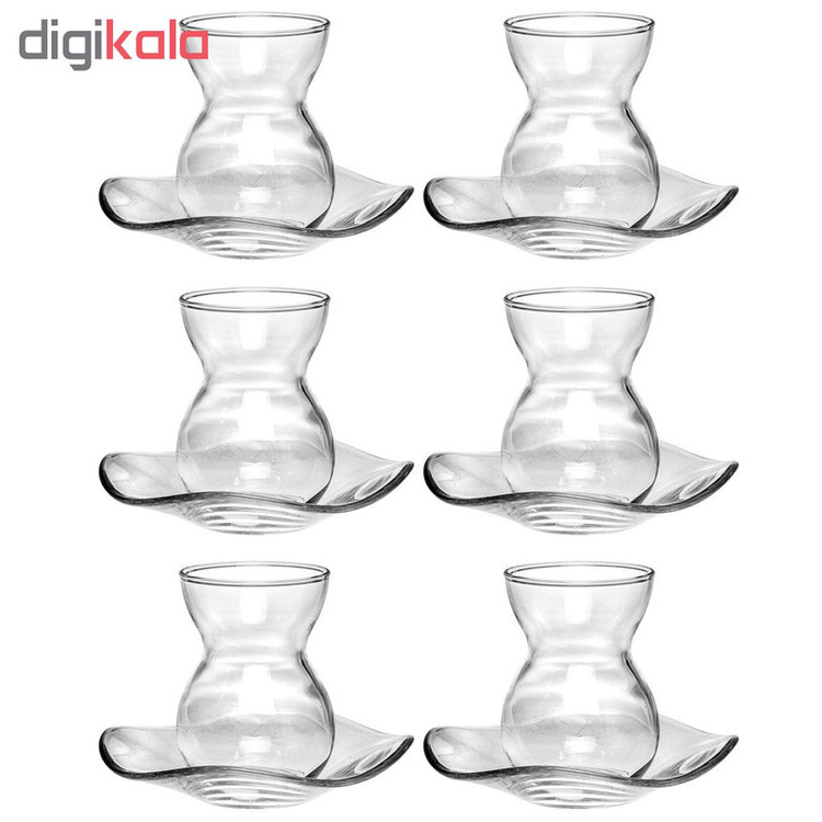 ست فنجان و نعلبکی پاشاباغچه سری دانتل 96574 بسته 6 نفره