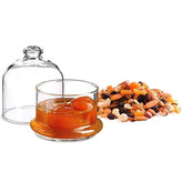 سرویس پذیرایی پاشاباغچه مدل Basic ظرف عسل و مربا کریستال مجموعه 2 عددی سایز بزرگ و کوچک، ارتفاع کلی 14 و 12 سانتیمتر، قطر سطح مقطع 11.8 و 9 سانتیمتر، قطر در 11 و 8 سانتیمتر