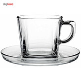 ست فنجان و نعلبکی پاشاباغچه مدل Carre 95307 بسته 6 عددی