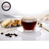 ست فنجان و نعلبکی 8 پارچه نوا مدل راه راه کد 1369n 2593