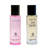 عطر جیبی لاو استار مدل بامب شل حجم 30 میلی لیتر به همراه عطر جیبی لاو استار مدل لاوی بل است حجم 30 میلیلیتر