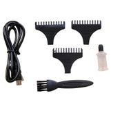 ست ماشین اصلاح موی صورت و بدن دی اس پی مدل CORDLESS SUPER، اصلاح به صورت صفر زن، منبع انرژی با باتری قابل شارژ، تکنولوژی اصلاح به صورت تریم، مدت زمان شارژ 150 دقیقه و مدت زمان استفاده پس از شارژ 270 دقیقه، بههمراه کابل شارژ USB، برس تمیزکننده، روغن