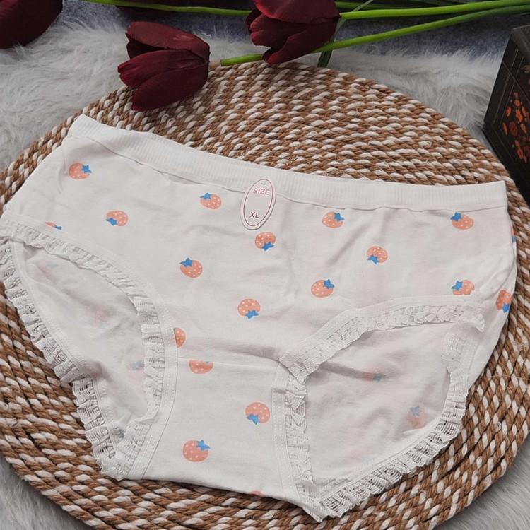 شورت زنانه مدل نخ پنبه کتان طرح عروسکی وارداتی مجموعه 3 عددی
