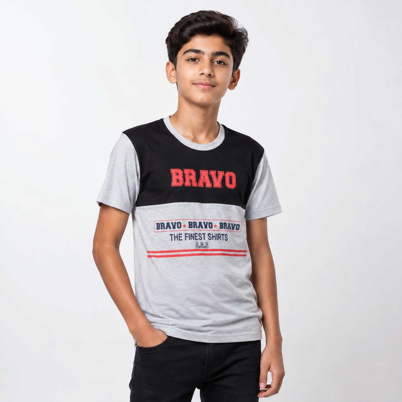 تیشرت آستین کوتاه پسرانه مدل BRAVO