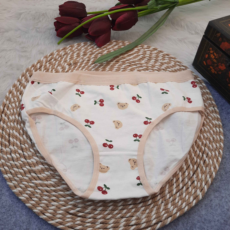 شورت زنانه مدل عروسکی طرح گیلاسی تدی بسته 3 عددی
