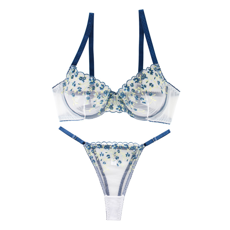 ست سوتین و شورت زنانه ژینا مدل توری فنردار کد 1148WB