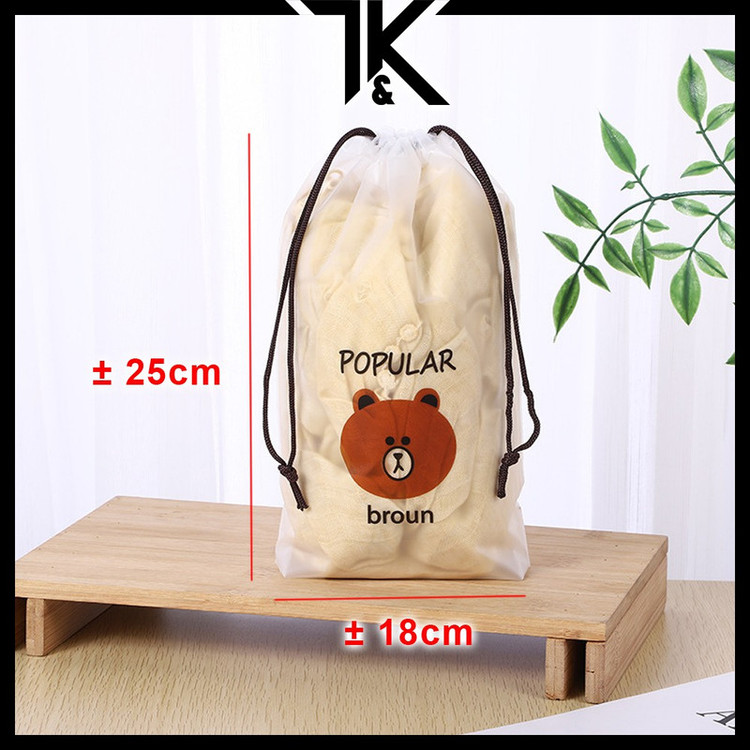 کیف لباس زیر زنانه طرح خرسی کد broun-25