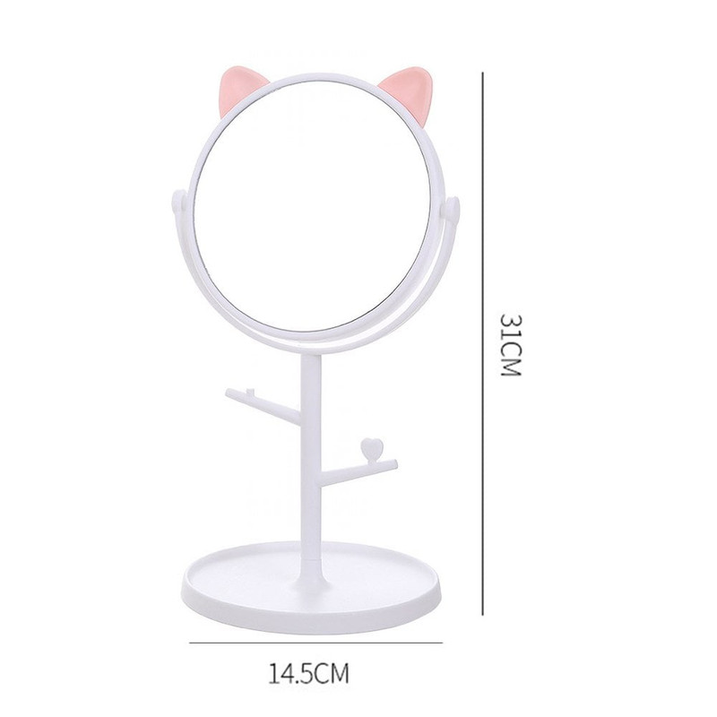 آینه آرایشی رومیزی مدل Ear cat کد 51