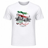 تیشرت آستین کوتاه یقه گرد مردانه مدل A17 طرح جام جهانی 2026 ایران