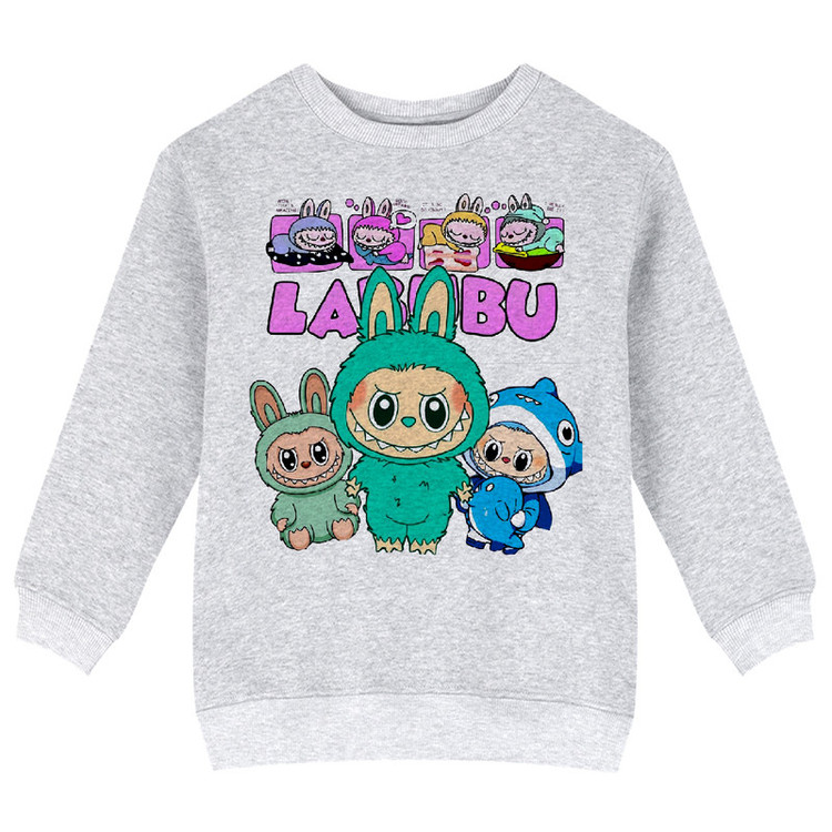 سویشرت دخترانه مدل X47 طرح LABUBU