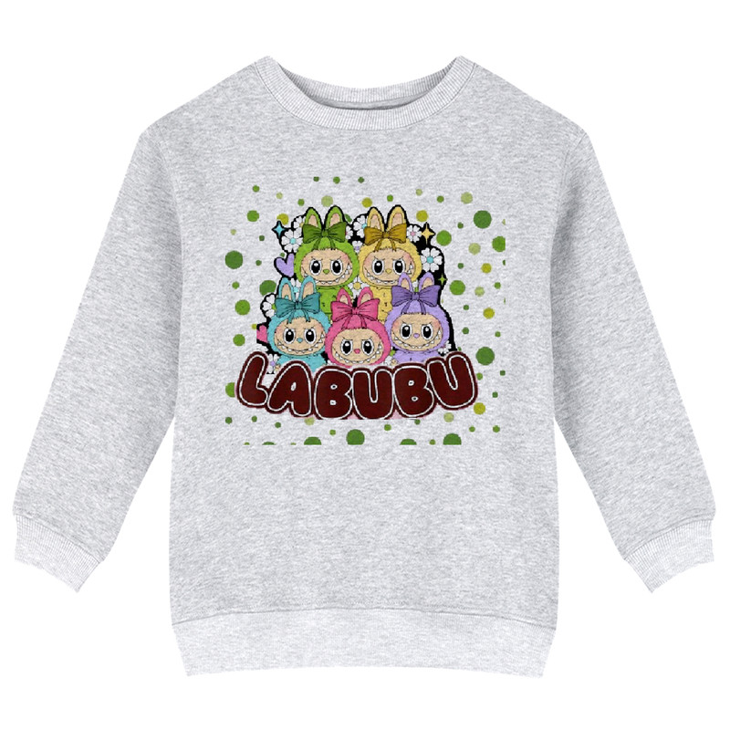 سویشرت دخترانه مدل X28 طرح LABUBU