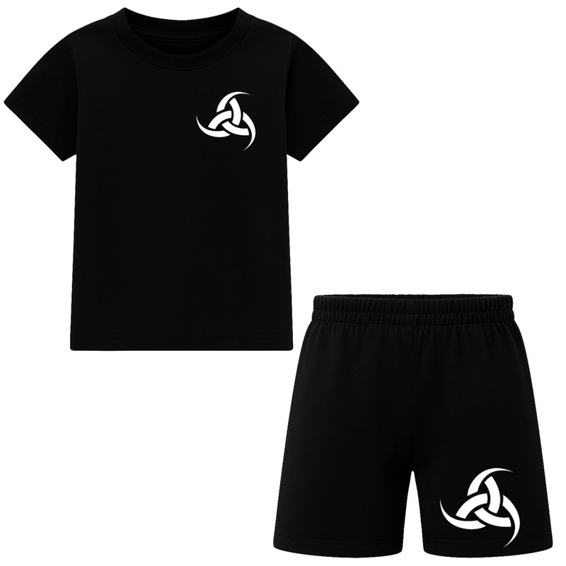 ست تیشرت آستین کوتاه و شلوارک راحتی پسرانه مدل M45