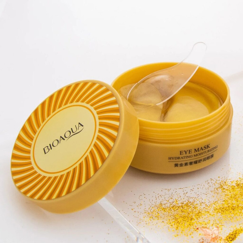 ماسک زیر چشم بایو آکوا مدل HYDRATING MOISTURIZING حجم 80 میلی لیتر بسته 60 عددی