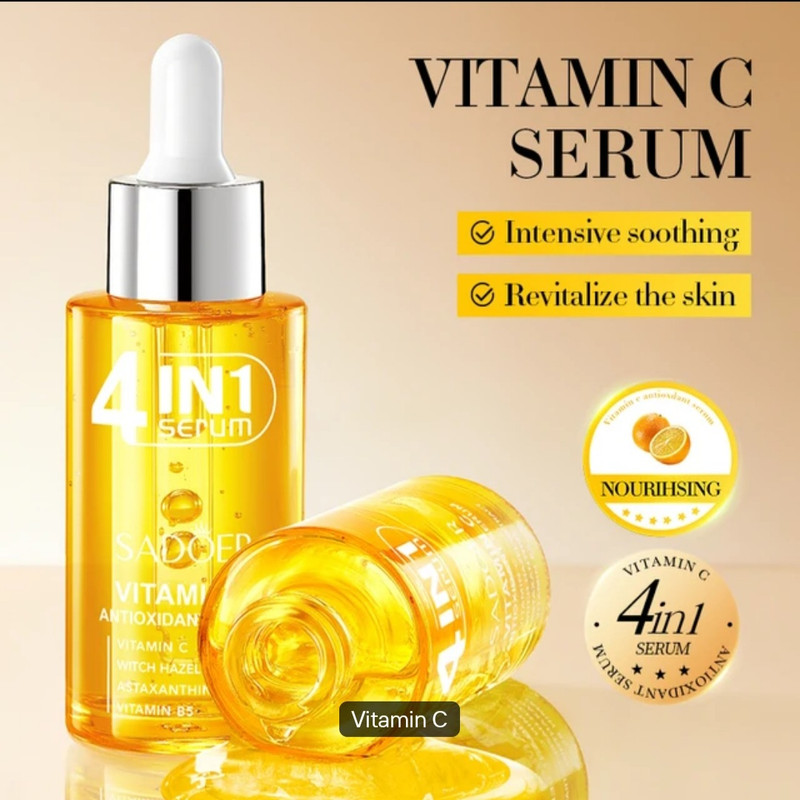 سرم روشن کننده پوست سادور مدل vitamin c 4 in1 مناسب برای انواع پوست حجم 40 میلی لیتر